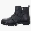 Ara Black Ankle Boots with Dual Side Zips & Chunky Sole - Wide Fit & Comfortable