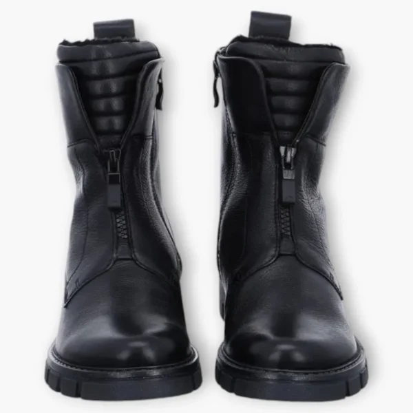 Ara Black Boots with Front Zip & Fur Lining - Wide Fit & Comfortable