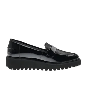 Ara Kent Black Patent Wedge Loafer – Wide Fit & Dressy