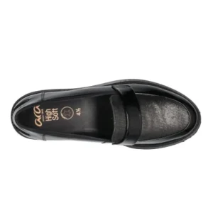 Ara Kent Black Patent Wedge Loafer – Wide Fit & Dressy