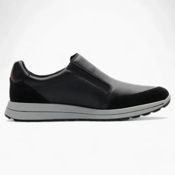 Ara Men's Black Leather Slip-On Shoes – Comfort & Practical Design