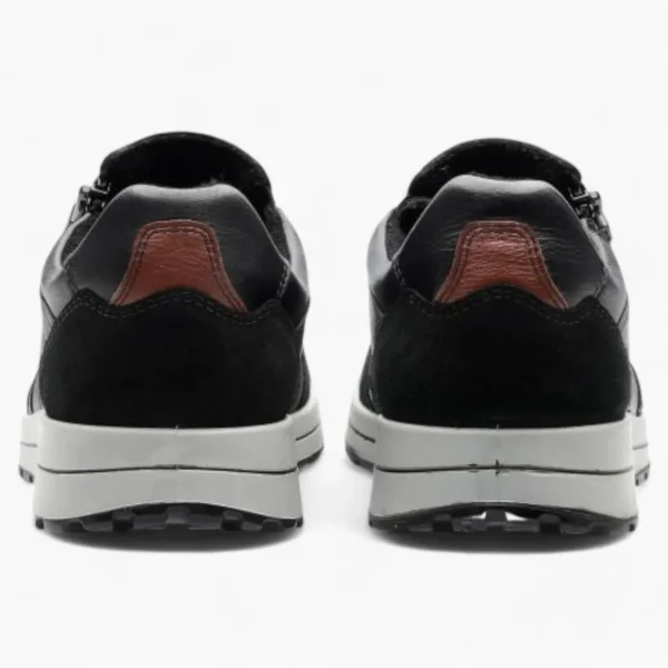 Ara Men's Black Leather Slip-On Shoes – Comfort & Practical Design