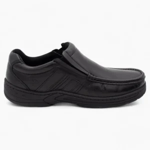 AV8 Mens Kalvin Black Slip-On Leather Shoes