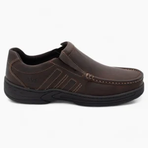 AV8 Mens Kalvin Brown Nubuck Slip-Ons