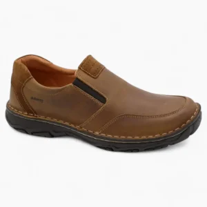 Bell Tan Slip-On Men's Shoe with Black Sole by Dubarry