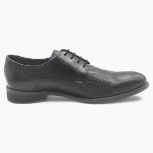 Black Formal Dress Shoes with Pin Hole Design: Dubarry Duke