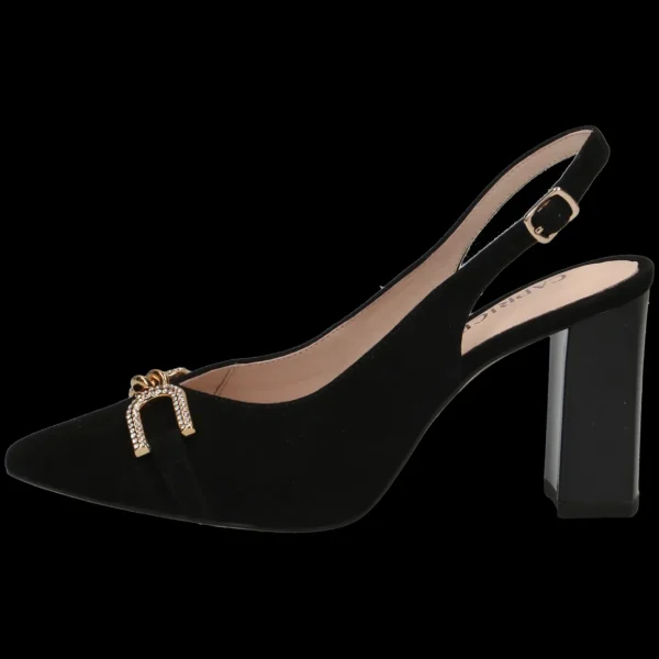 Black Suede Slingback by Caprice