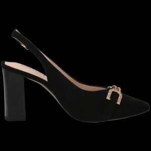 Black Suede Slingback by Caprice