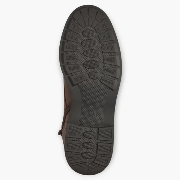 Brown Women's Lace-Up Boots with Block Heel