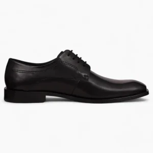 Bugatti Elegant Black Leather Derby Business Shoes