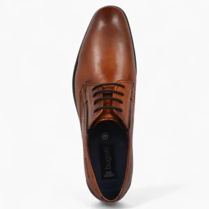 Bugatti Men's Cognac Leather Business Lace-Up Shoes – Hand-Finished