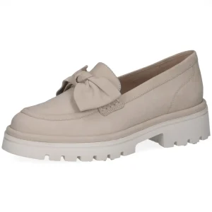 Caprice Beige Loafer with Bow Detail and Chunky Sole