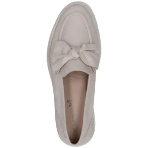 Caprice Beige Loafer with Bow Detail and Chunky Sole