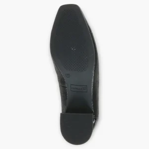 Caprice Black Patent Court Shoes - Block Heel, Wide Fit & Comfortable