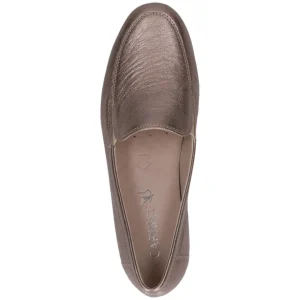 Caprice Bronze Leather Wedge Slip-On