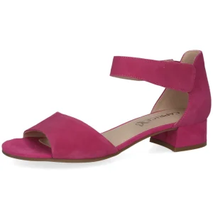 Caprice Fuchsia Heel with Velcro Strap