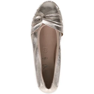 Caprice Platin Metal Ballerina Shoes: Comfort Meets Modern Elegance