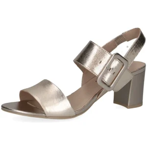 Caprice Stylish Gold Heel with Buckle Strap