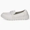 Caprice White Deerskin Loafer – Soft & Sporty Comfort