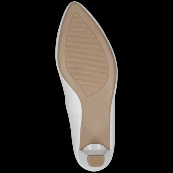 Caprice White Scalloped Stiletto Pumps – Chic & Comfortable