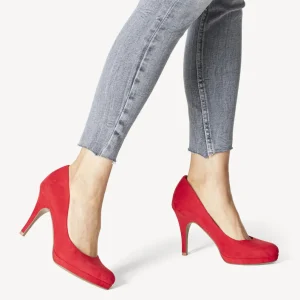 Charming Red Platform Heels – Bold & Elegant