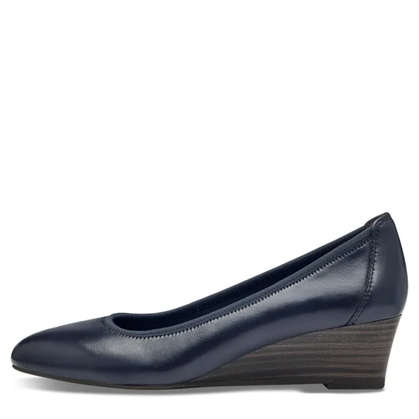 Comfortable Navy Tamaris Wedge Pumps