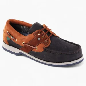 Dubarry Clipper Deck Shoe - Navy/Brown: High-Performance Luxury Gortex Boat Shoe