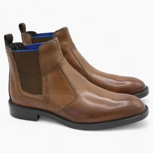 Dubarry Senna Men's Tan Chelsea Boots – Leather Pull-On with Elastic Gusset