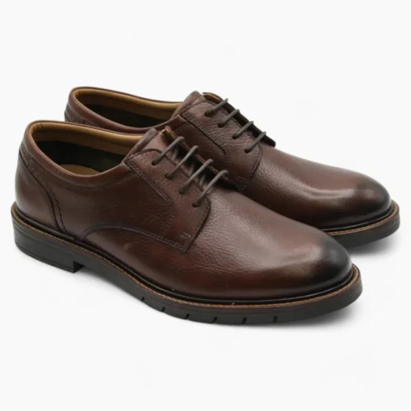 Dubarry Sly Men's Brown Leather Smart Casual Lace-Up Shoes – High-Quality Materials