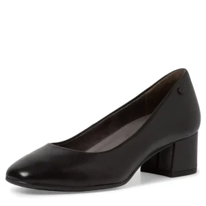 Effortless Elegance: Tamaris Comfort's Black Block Heel Court Shoe