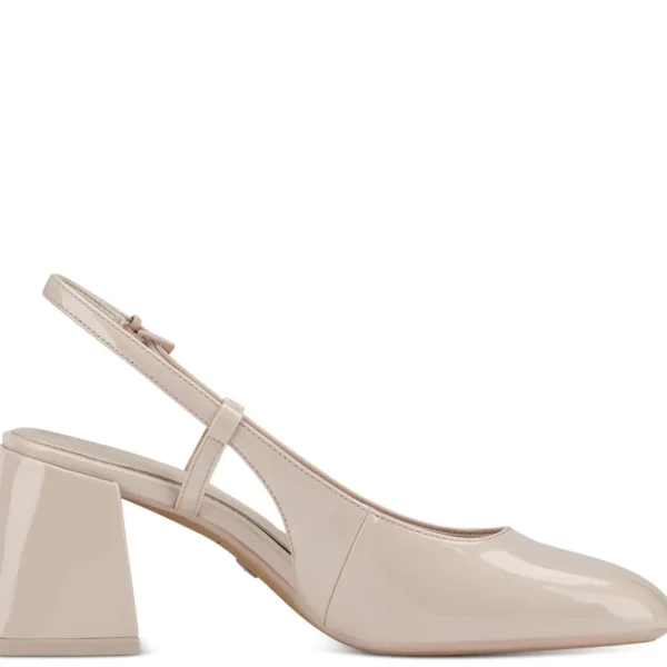 Elegant Nude Slingback Block Heel