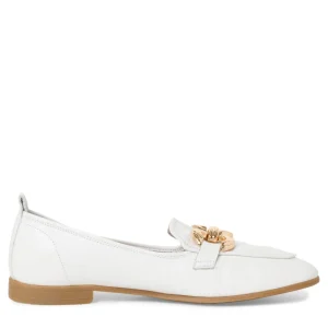 Elegant White Tamaris Leather Loafers