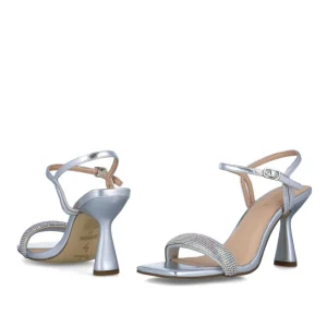 Fashion-Forward Silver Reflective Sandals for Occasions