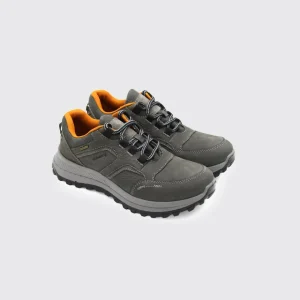 Grey Leather Waterproof Men's Shoes with Laces - Dubarry Colorado