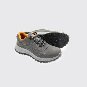 Grey Leather Waterproof Men's Shoes with Laces - Dubarry Colorado