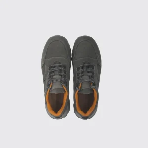 Grey Leather Waterproof Men's Shoes with Laces - Dubarry Colorado
