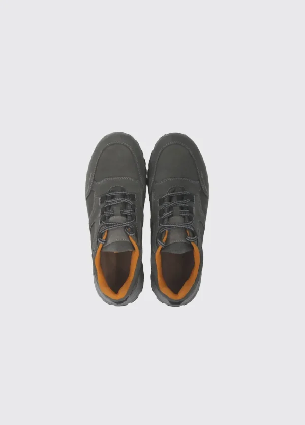 Grey Leather Waterproof Men's Shoes with Laces - Dubarry Colorado