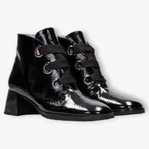 Hispanitas Ankle Boot Milan Black Patent with TRIFLOW Cushioning