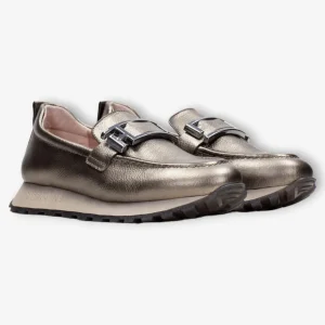 Hispanitas Sport Moccasin Loira Grey with Silver Buckle and TRIFLOW