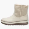 Ivory Women's Fur-Lined Boots with Wedge Sole