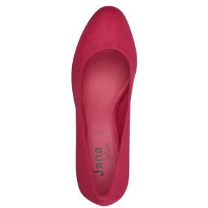 Jana Fuchsia Wide Fit Block Heel Shoes