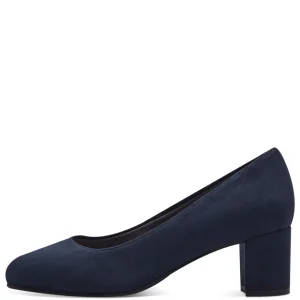 Jana Navy Wide-Fit Block Heel Shoe: Stability and Comfort