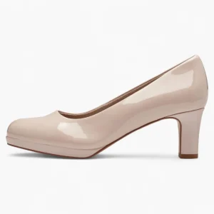 Jana Rose Pink Patent Court Shoe – Stylish & Comfortable