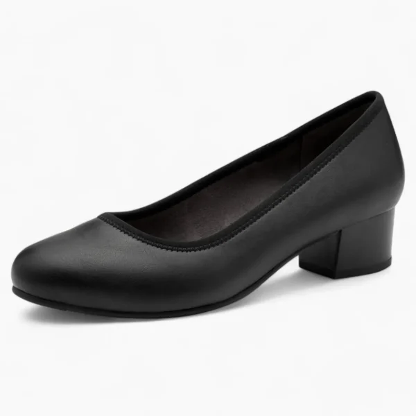 Jana Softline Black Block Heel – Wide Fit & Dressy Comfort