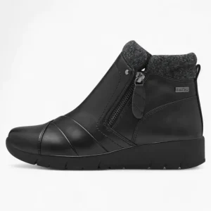 Jana Women's Black Water-Resistant Ankle Boots