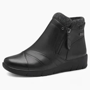 Jana Women's Black Water-Resistant Ankle Boots