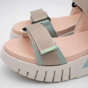 Jose Saenz Beige & Turquoise Velcro Sandal – Stylish & Trendy