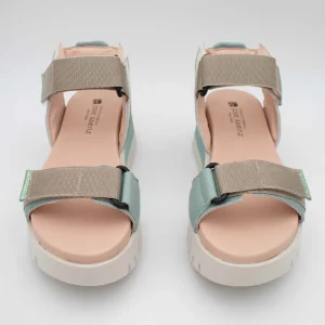 Jose Saenz Beige & Turquoise Velcro Sandal – Stylish & Trendy