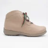 Jose Saenz Rural Taupe Lace-Up Ankle Boots with Natural Sole