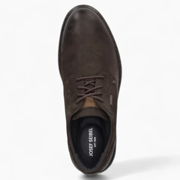 Josef Seibel Erroll 50 Brown Low Shoe with TopDryTex & Removable Footbed - Wide Fit, Waterproof